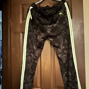 Ecko Unlimited Black Joggers with Neon Green Trim, Medium